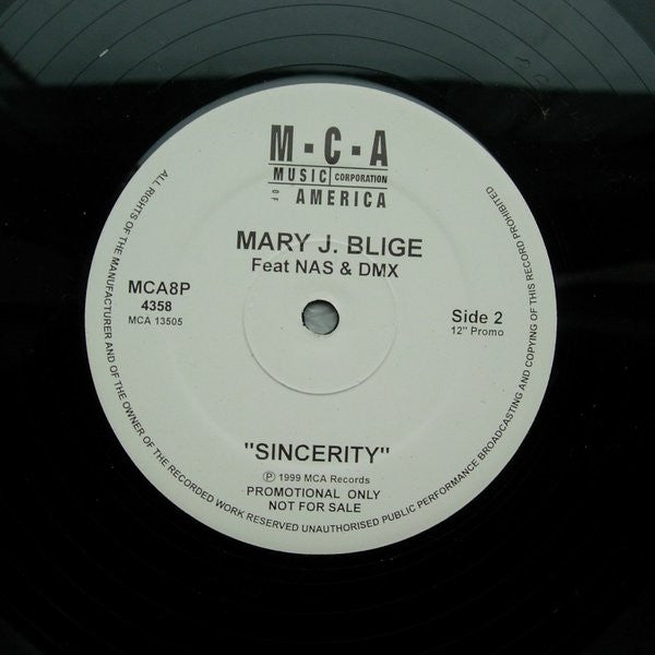 Mary J. Blige : All That I Can Say/ "Sincerity" (12", Promo)