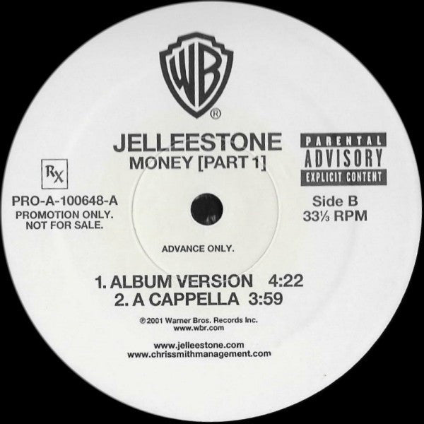 Jelleestone : Money (Part 1) (12", Promo, Bla)