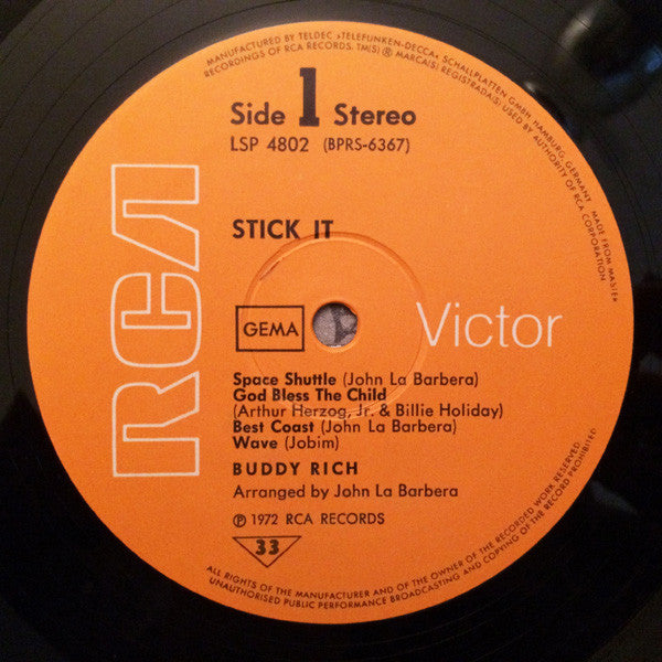 Buddy Rich : Stick It (LP, Album)