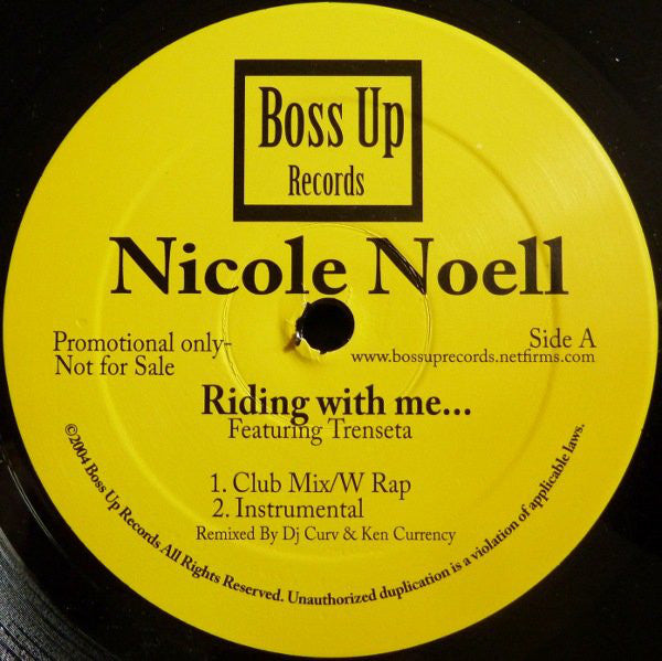 Nicole Noell Featuring Trenseta : Riding With Me... (12", Promo)