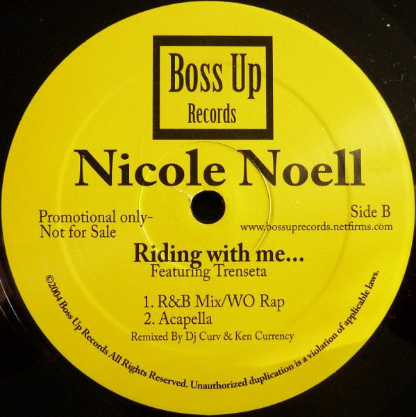Nicole Noell Featuring Trenseta : Riding With Me... (12", Promo)