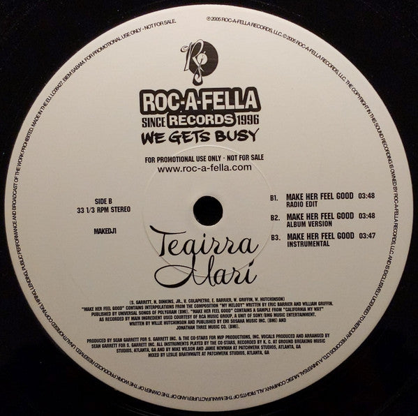 Teairra Mari : Make Her Feel Good (12", Promo)