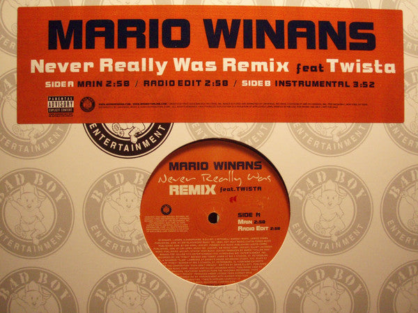 Mario Winans Featuring Twista : Never Really Was (Remix) (12", Promo)