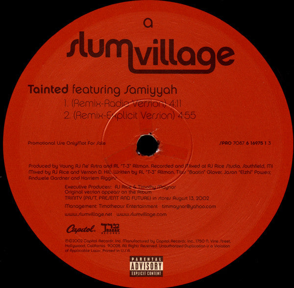 Slum Village : Tainted (Remix) (12", Promo)