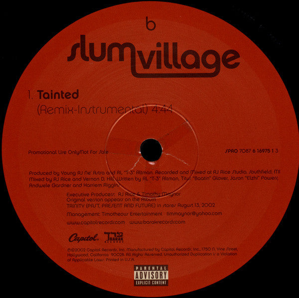 Slum Village : Tainted (Remix) (12", Promo)