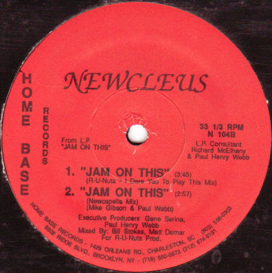 Newcleus : Jam On This (12")