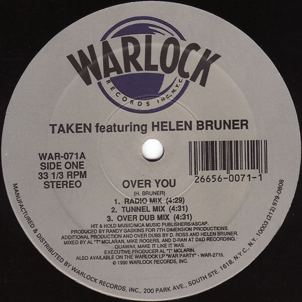 Taken Featuring Helen Bruner : Over You (12")