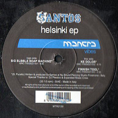 Santos : Helsinki EP (12")