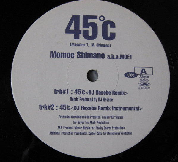 Momoe Shimano a.k.a. Moét : 45°c (12", Promo)