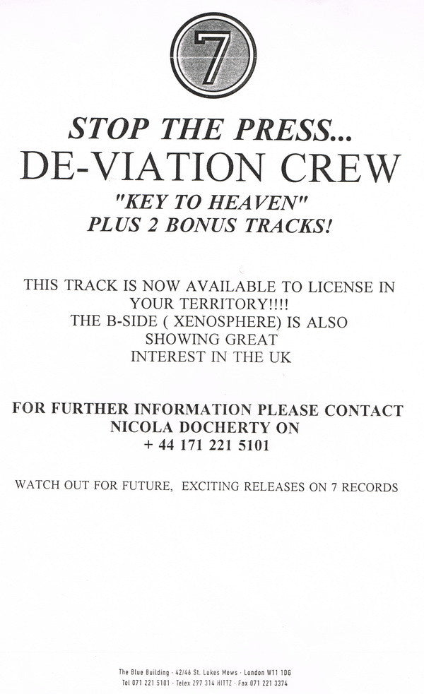 De-viation Crew : Key To Heaven (12")