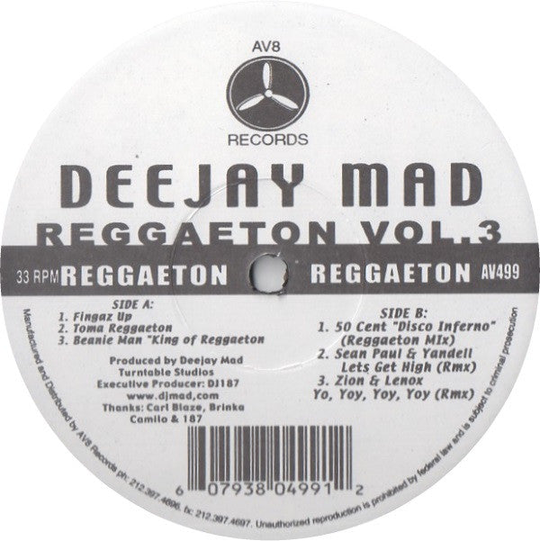 Deejay Mad : Reggaeton Volume 3 (12")