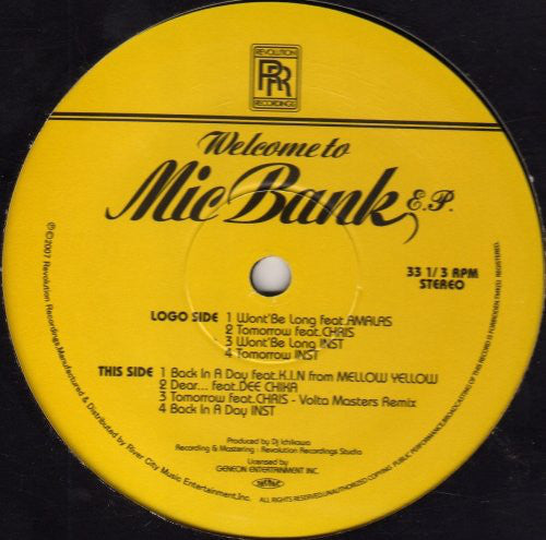 Mic Bank : Welcome To Mic Bank E.P. (12", EP)