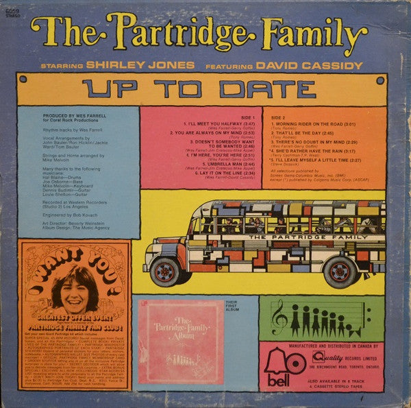 The Partridge Family Starring Shirley Jones (2) Featuring David Cassidy : Up To Date (LP, Album)