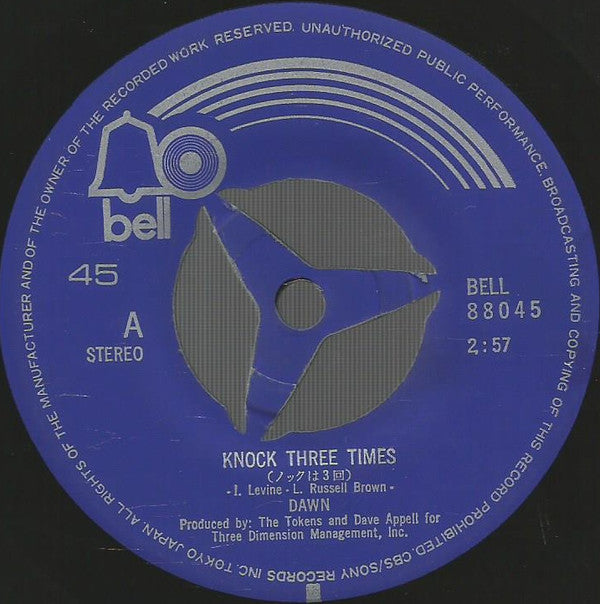 Dawn (5) = Dawn (5) : Knock Three Times = ノックは3回 (7", Single)