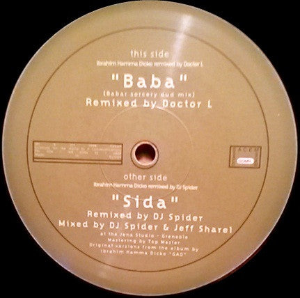 Ibrahim Hamma Dicko : Remixed By Dj Spider & Doctor L (12")