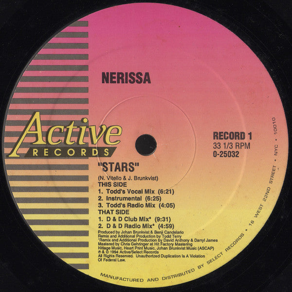 Nerissa : Stars (2x12")