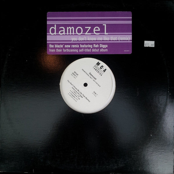 Damozel Featuring Rah Digga : You Don't Know Me Like That (Remix) (12", Promo)