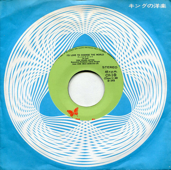 Ten Years After : I'd Love To Change The World / Let The Sky Fall (7", Single)