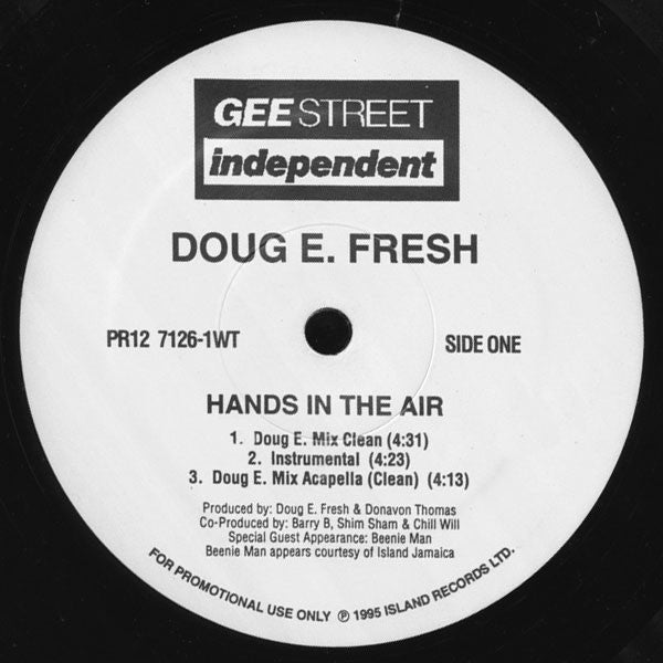 Doug E. Fresh : Hands In The Air (12", Promo)