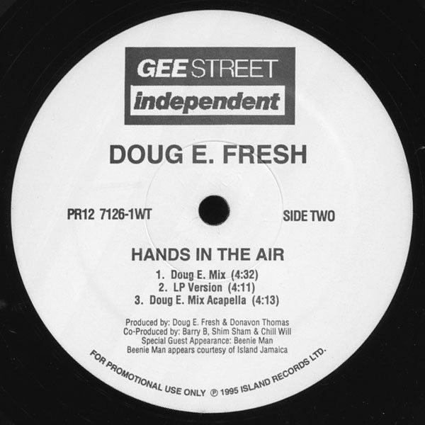 Doug E. Fresh : Hands In The Air (12", Promo)
