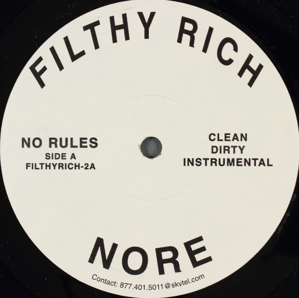 Filthy Rich (25) : No Rules / City Of Philly (12", Promo)