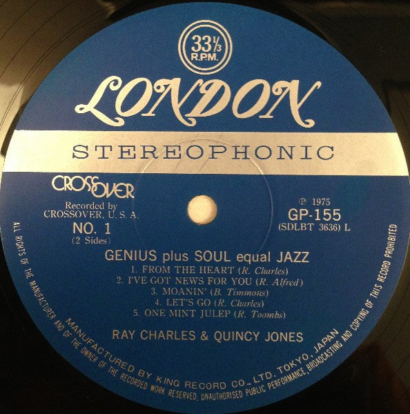 Ray Charles : Genius + Soul = Jazz (LP, Album, RE)