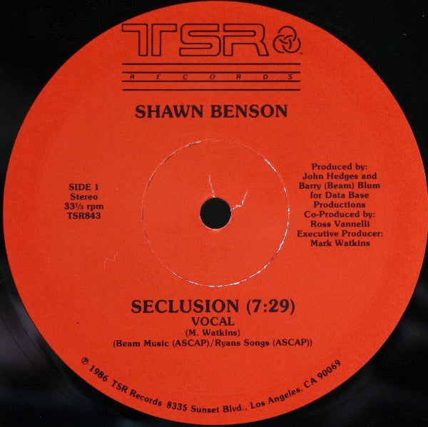 Shawn Benson : Seclusion (12")