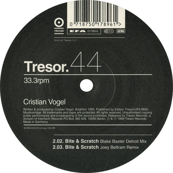 Cristian Vogel : Bite & Scratch (12")