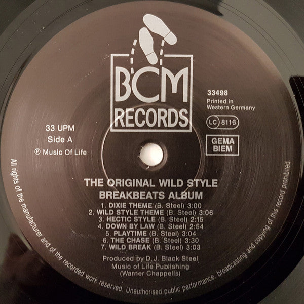 DJ Black Steel : The Original Wildstyle Breakbeats Album (LP, Album)
