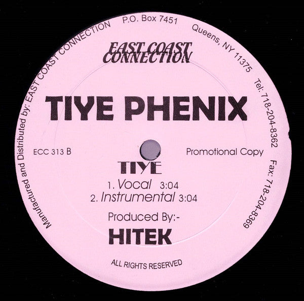 Tiye Phoenix : All Nite / Tiye  (12", Promo)