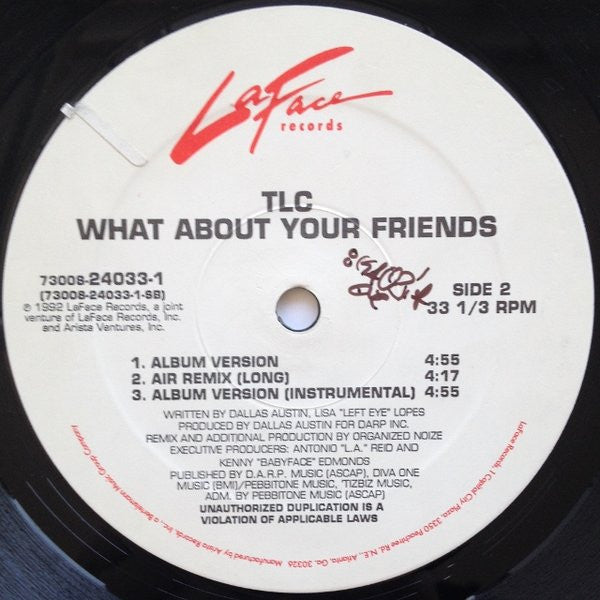 TLC : What About Your Friends (12", Spe)
