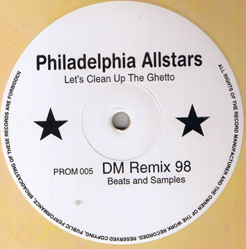 Philadelphia International All Stars : Let's Clean Up The Ghetto (12", Unofficial, Yel)