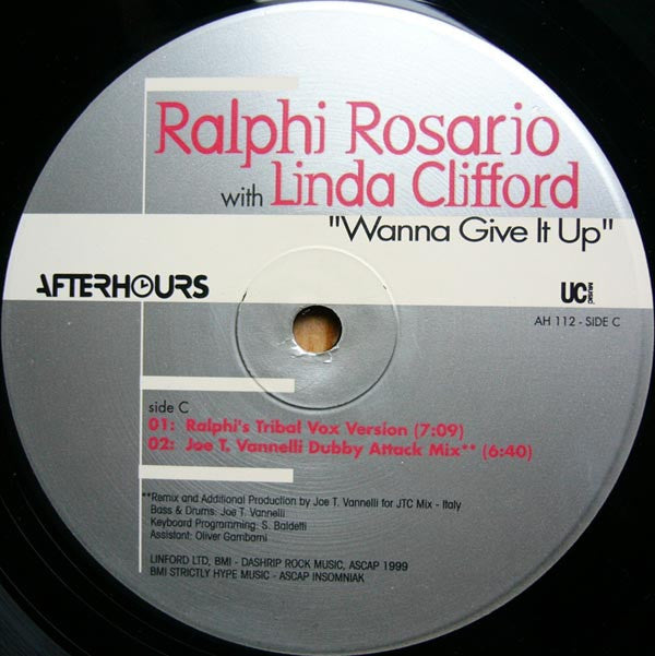 Ralphi Rosario With Linda Clifford : Wanna Give It Up (2x12")