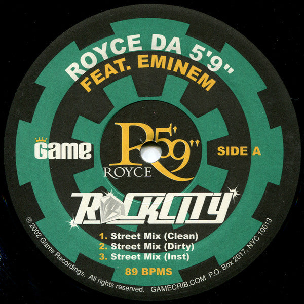 Royce Da 5'9" Featuring Eminem : Rock City (12")