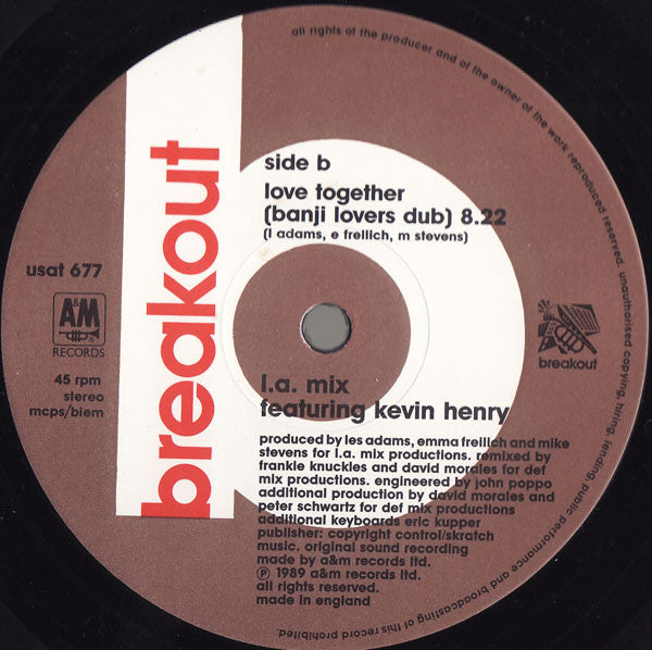 L.A. Mix Featuring Kevin Henry : Love Together (12")