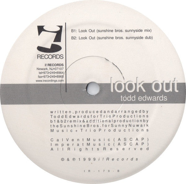 Todd Edwards : Look Out (12")