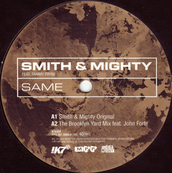 Smith & Mighty Feat. Tammy Payne : Same (12", EP)