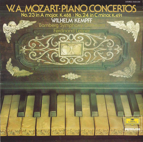 Wolfgang Amadeus Mozart, Wilhelm Kempff, Bamberger Symphoniker, Ferdinand Leitner : Piano Concertos No. 23 In A Major, K. 488 âˆ?No. 24 In C Minor, K. 491 (LP, RE)