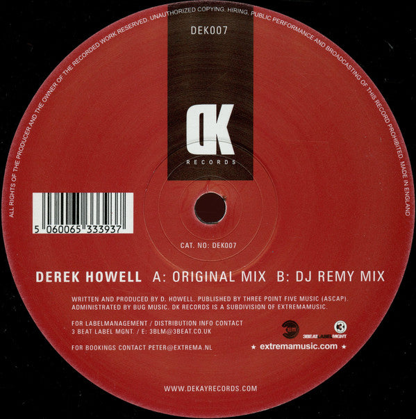 Derek Howell : Yah Yah (12")