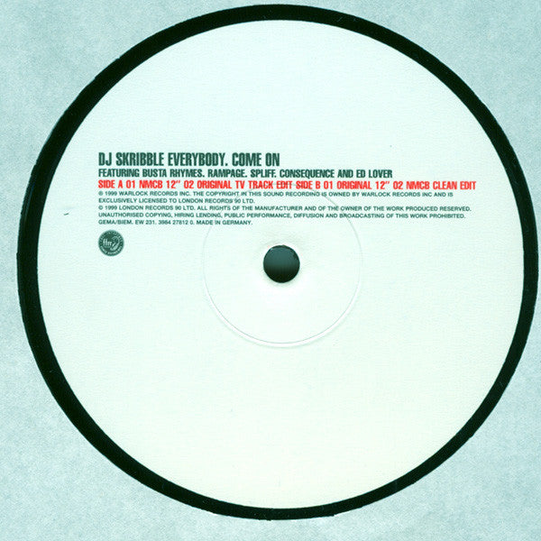 DJ Skribble : Everybody Come On (12")