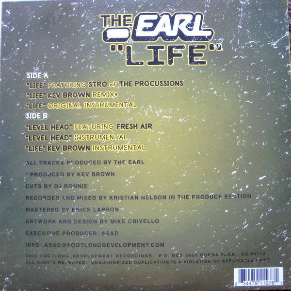 The Earl : Life (12")