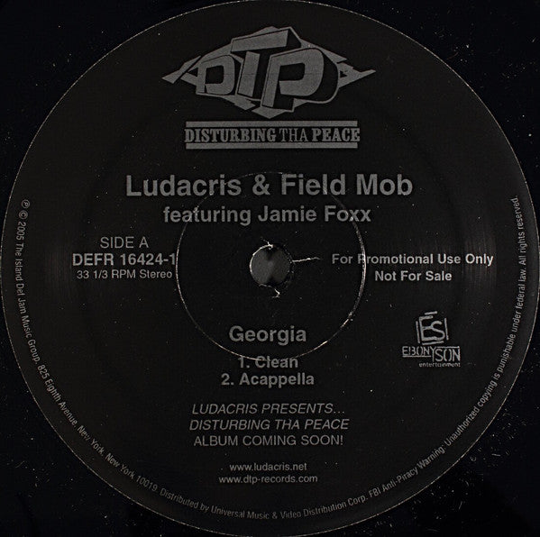Ludacris & Field Mob / Shawnna : Georgia / Gettin' Some (12", Promo)