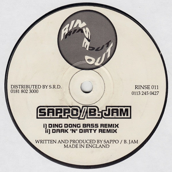 DJ Sappo / B-Jam : Ding Dong Bass / Dark 'N' Dirty (Remixes) (12")
