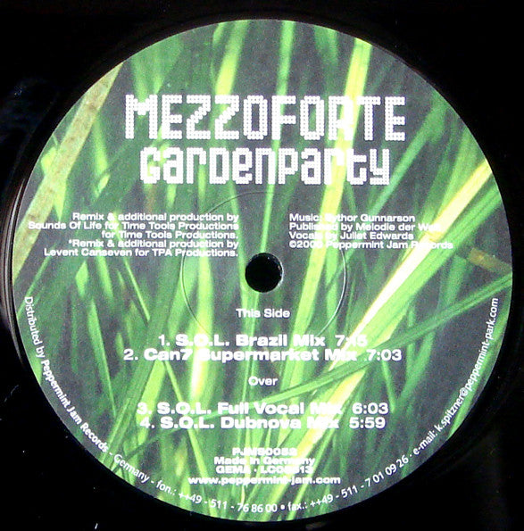 Mezzoforte : Gardenparty (12")