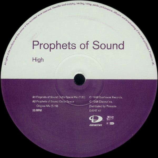 Prophets Of Sound : High (12")