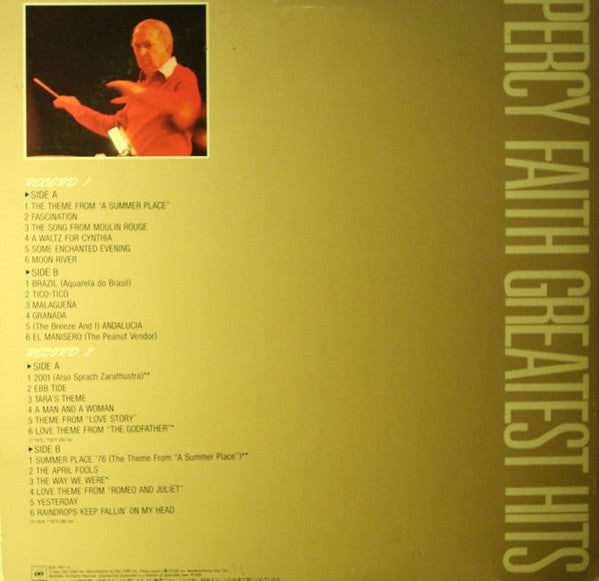 Percy Faith : Percy Faith Greatest Hits (2xLP, Comp)