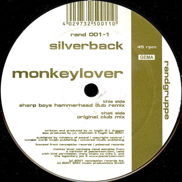 Silverback : Monkey Lover (12")