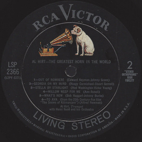 Al Hirt With Henri René And His Orchestra : The Greatest Horn In The World (LP, Ind)