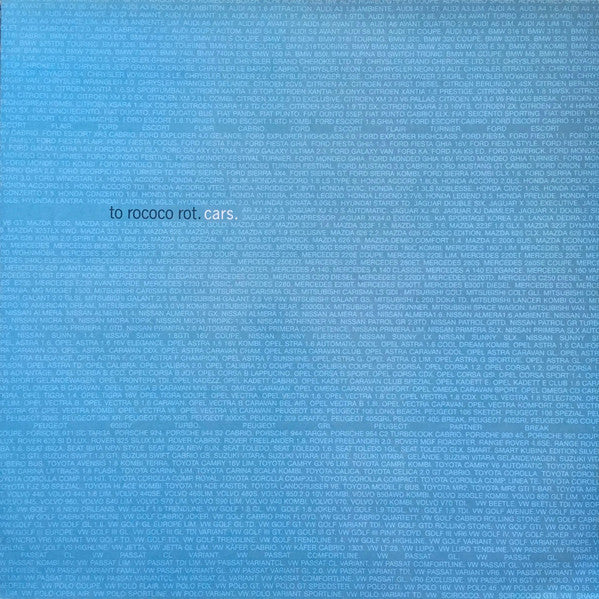 To Rococo Rot : Cars (12", Maxi)