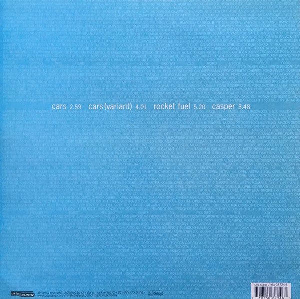 To Rococo Rot : Cars (12", Maxi)